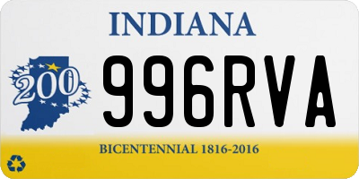 IN license plate 996RVA