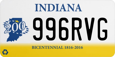 IN license plate 996RVG