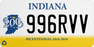 IN license plate 996RVV