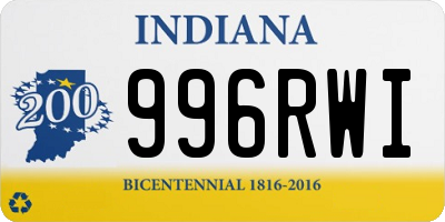 IN license plate 996RWI