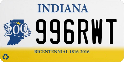 IN license plate 996RWT