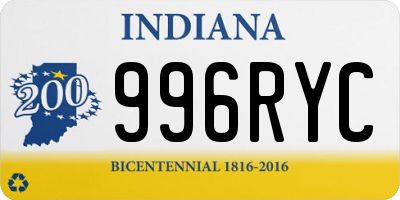 IN license plate 996RYC