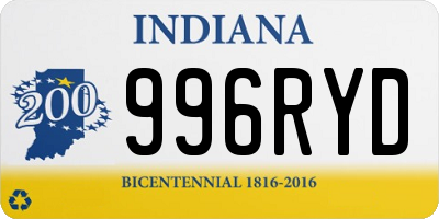 IN license plate 996RYD