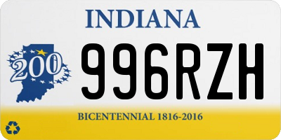 IN license plate 996RZH