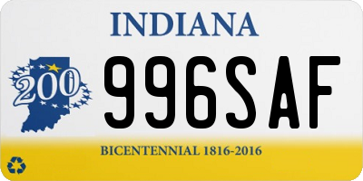 IN license plate 996SAF