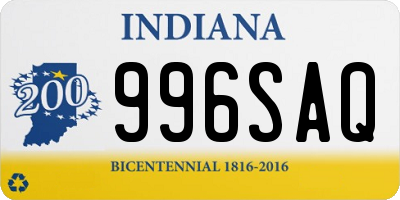 IN license plate 996SAQ