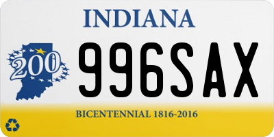 IN license plate 996SAX