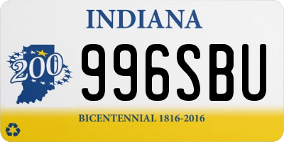 IN license plate 996SBU