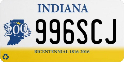 IN license plate 996SCJ