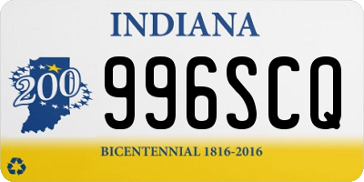 IN license plate 996SCQ