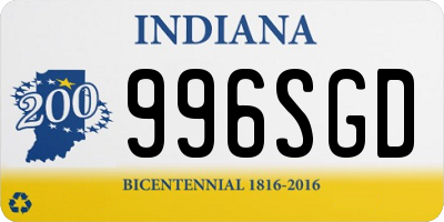 IN license plate 996SGD