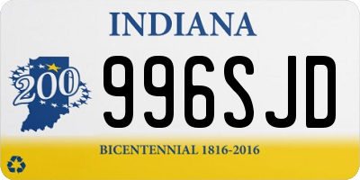 IN license plate 996SJD