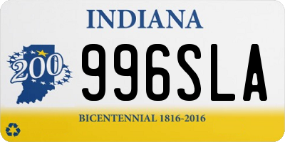 IN license plate 996SLA