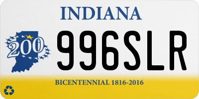 IN license plate 996SLR