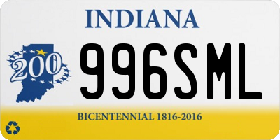 IN license plate 996SML