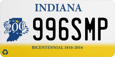 IN license plate 996SMP