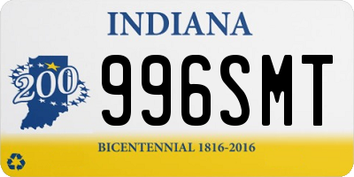 IN license plate 996SMT