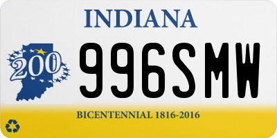 IN license plate 996SMW