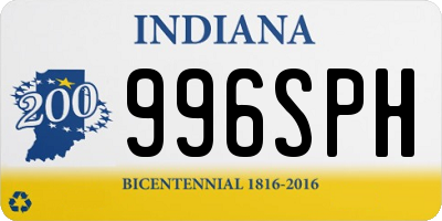 IN license plate 996SPH
