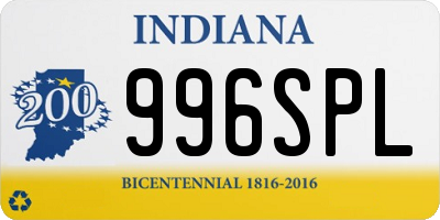 IN license plate 996SPL