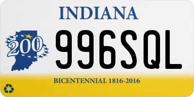 IN license plate 996SQL