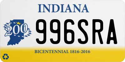 IN license plate 996SRA