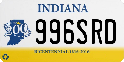 IN license plate 996SRD