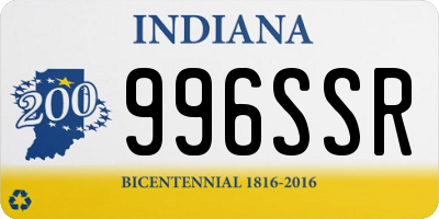 IN license plate 996SSR