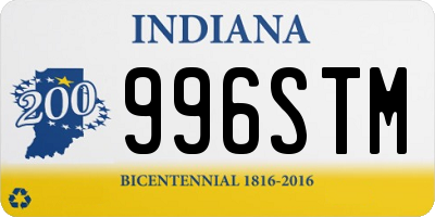 IN license plate 996STM