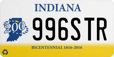 IN license plate 996STR