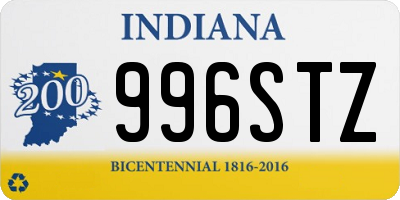 IN license plate 996STZ