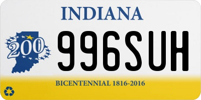 IN license plate 996SUH