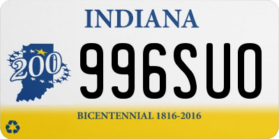 IN license plate 996SUO