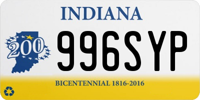 IN license plate 996SYP