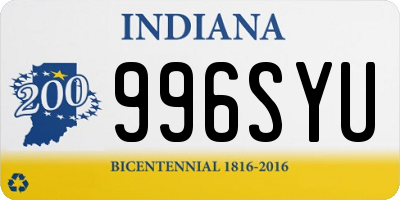 IN license plate 996SYU