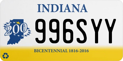 IN license plate 996SYY