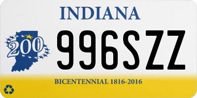 IN license plate 996SZZ