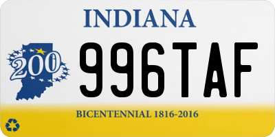 IN license plate 996TAF