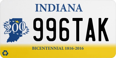 IN license plate 996TAK