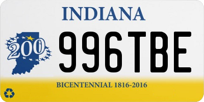 IN license plate 996TBE