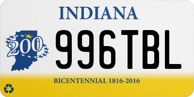 IN license plate 996TBL