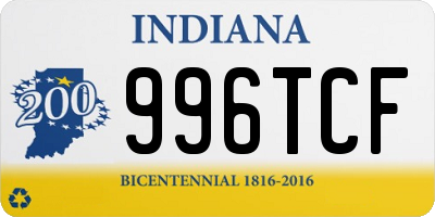 IN license plate 996TCF