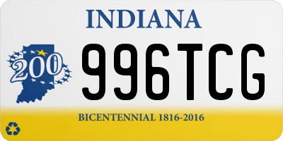 IN license plate 996TCG