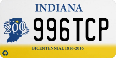 IN license plate 996TCP