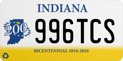 IN license plate 996TCS