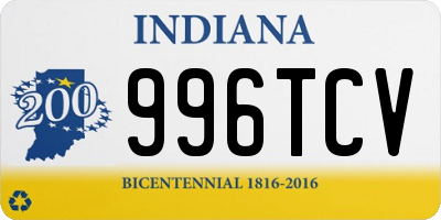 IN license plate 996TCV