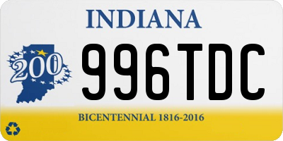 IN license plate 996TDC