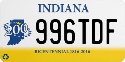 IN license plate 996TDF