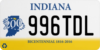 IN license plate 996TDL