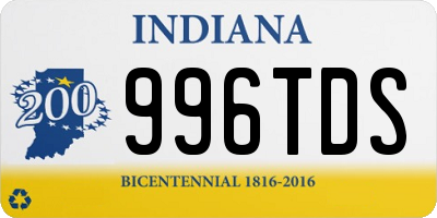 IN license plate 996TDS